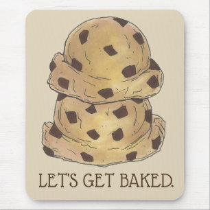 Let's Get Baked Chocolate Chip Cookie Dough Foodie Mousepad