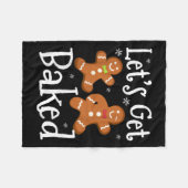 Let's Get Baked Cookie Baking Team Gingerbread Chr Fleecedecke (Vorderseite (Horizontal))