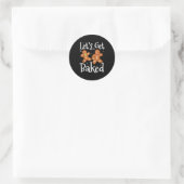 Let's Get Baked Cookie Baking Team Gingerbread Chr Runder Aufkleber (Tasche)