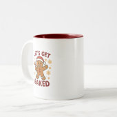 Let's Get Baked - Gingerbread Man Two-Tone Mug Zweifarbige Tasse (Vorderseite Links)
