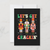 Let's Get Cracking Funny Christmas Nutcracker Ball Dankeskarte (Vorderseite)