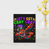 Let's Get Cray Cray Mardi Gras Dabbing Crawfish Bo Karte (Gelbe Blume)