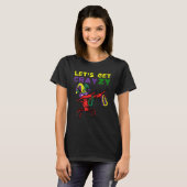 Lets Get Crazy Dabbing Crawfish Mardi Gras Beads F T-Shirt (Vorne ganz)