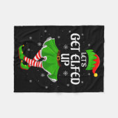 Let's Get Elfed Up Christmas Family Elf Squad Girl Fleecedecke (Vorderseite (Horizontal))