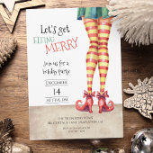 Let's Get ELFING Merry Fun Holidays Party Einladung
