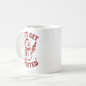 Let's Get Frosted Snowman Beer Snarky Christmas Kaffeetasse (Vorderseite Links)