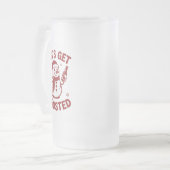 Let's Get Frosted Snowman Beer Snarky Christmas Mattglas Bierglas (Vorderseite Links)