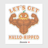 Let's Get Hallo Ripped Halloween Workout Aufkleber (Blatt)