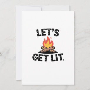 Let's Get Lit - Campfire Vibes - Camping Adventure Feiertagskarte
