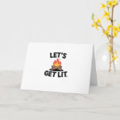 Let's Get Lit - Campfire Vibes - Camping Adventure Karte (Gelbe Blume)