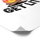 Let's Get Lit - Campfire Vibes - Camping Adventure Poster (Ecke)