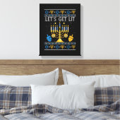 Let's Get Lit Chanukah Hanukkah Funny Christmas Ug Leinwanddruck (Insitu (Schlafzimmer))