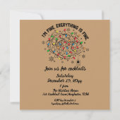 Let's Get Lit Christmas Cocktail Invitation Einladung (Rückseite)