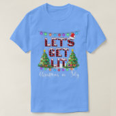Lets Get Lit Christmas In JulySanta Hat Xmas Tree T-Shirt (Design vorne)