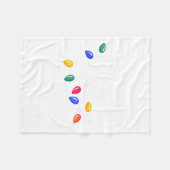 Let's Get Lit Christmas Lights Fleecedecke (Vorderseite (Horizontal))