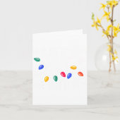 Let's Get Lit Christmas Lights  Karte (Gelbe Blume)