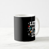 Let's Get Lit Drinking Santa Hat Christmas Lights Kaffeetasse (VorderseiteRechts)
