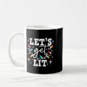 Let's Get Lit Drinking Santa Hat Christmas Lights  Kaffeetasse (Links)