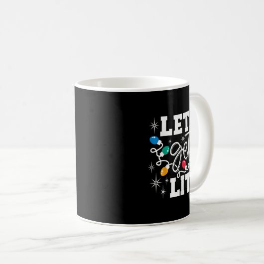 Let's Get Lit Drinking Santa Hat Christmas Lights  Kaffeetasse (VorderseiteRechts)