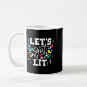 Let's Get Lit Drinking Santa Hat Christmas Lights Kaffeetasse (Links)