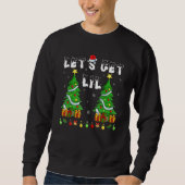 Let's Get Lit Drinking Santa Hat Christmas Lights Sweatshirt (Vorderseite)