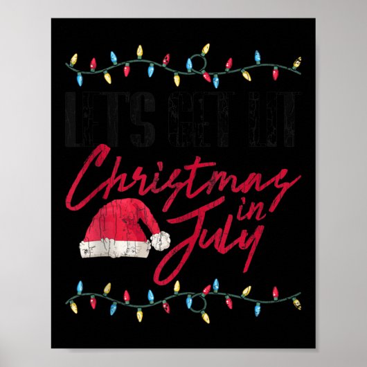 Let's Get Lit Funny Christmas In July Graphic Tank Poster (Vorne)