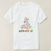 "Let's Get Lit" Funny Christmas Tree Lights Holida T-Shirt (Design vorne)