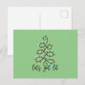 Let's Get Lit Greeting Postcard Feiertagspostkarte (Vorne/Hinten)