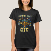 Let's Get Lit Hanukkah  Jew Menorah Jewish Chanukk T-Shirt (Vorderseite)