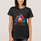 Let's Get Lit Happy Diwali Festival Of Light T-Shirt (Vorderseite)