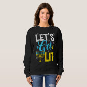 Let's Get Lit Menorah Hanukkah Jewish Sweatshirt (Vorne ganz)