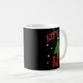 Let's Get Lit Red Buffalo Plaid Christmas Pajama D Kaffeetasse (VorderseiteRechts)