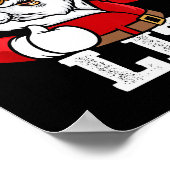 Let's Get Lit Santa Claus Drinking Beer Christmas  Poster (Ecke)