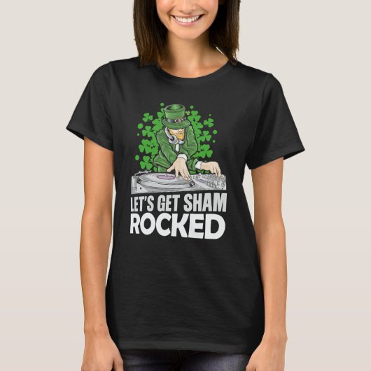 Let's Get Shamrocked St Patrick's Party DJ Leprech T-Shirt (Vorderseite)