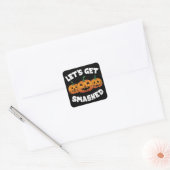 Lets Get Smashed Pumpkins Jack O Lantern Halloween Quadratischer Aufkleber (Umschlag)