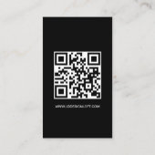 Let's Get Social Media QR Code Website Custom Logo Visitenkarte (Rückseite)