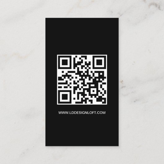 Let's Get Social Media QR Code Website Custom Logo Visitenkarte (Rückseite)