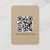 Let's Get Social Media QR Code Website Custom Logo Visitenkarte (Rückseite)