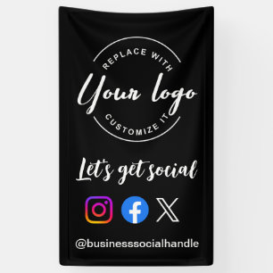 Let's Get Social Media Webseite Benutzerdefinierte Banner