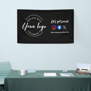 Let's Get Social Media Webseite Benutzerdefinierte Banner
