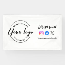 Let's Get Social Media Website Custom Logo Banner