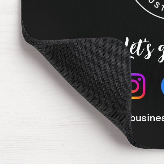 Let's Get Social Media Website Custom-Logo Mousepad (Ecke)