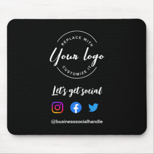 Let's Get Social Media Website Custom-Logo Mousepad