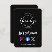 Let's Get Social Media Website Custom Logo QR-Code Einladung (Vorne/Hinten)