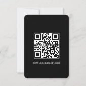 Let's Get Social Media Website Custom Logo QR-Code Einladung (Rückseite)