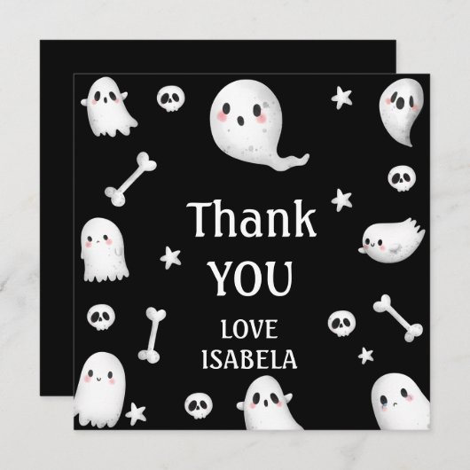  Let's Get Spooky,Halloween party Dankeskarte (Vorne/Hinten)