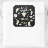 Let's Get Spooky,Halloween party Quadratischer Aufkleber (Tasche)