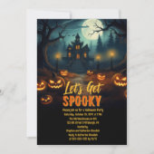 Let's Get Spooky Haunted House Halloween Party Einladung (Vorderseite)