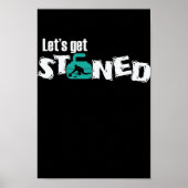 Let's get stoned Curling Wintersport Poster (Vorne)