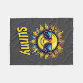 Let's Get Sunny Motivation For Bright Days Fleecedecke (Vorderseite (Horizontal))